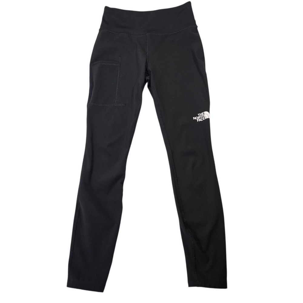 The North Face Black Athletic Hybrid Leggings Side Pocket Reflective Running XS
